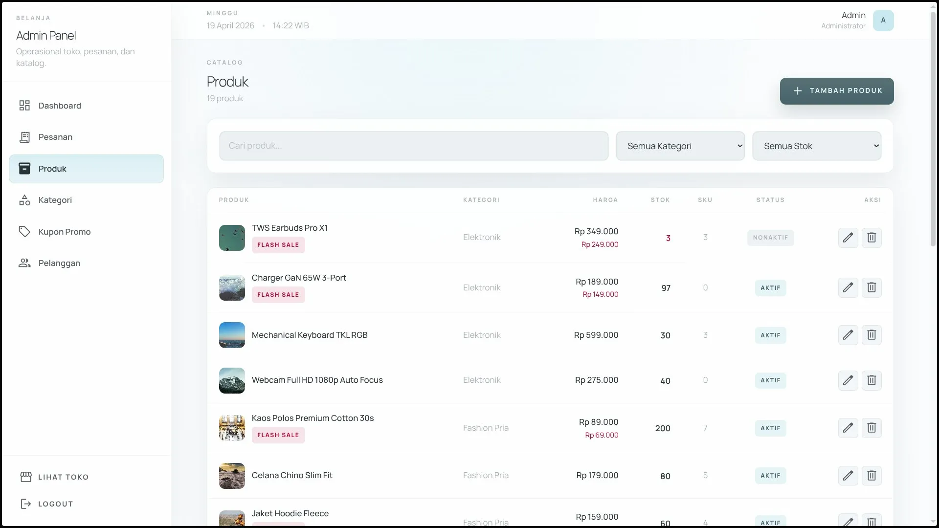 Belanja E-Commerce interface screenshot 4