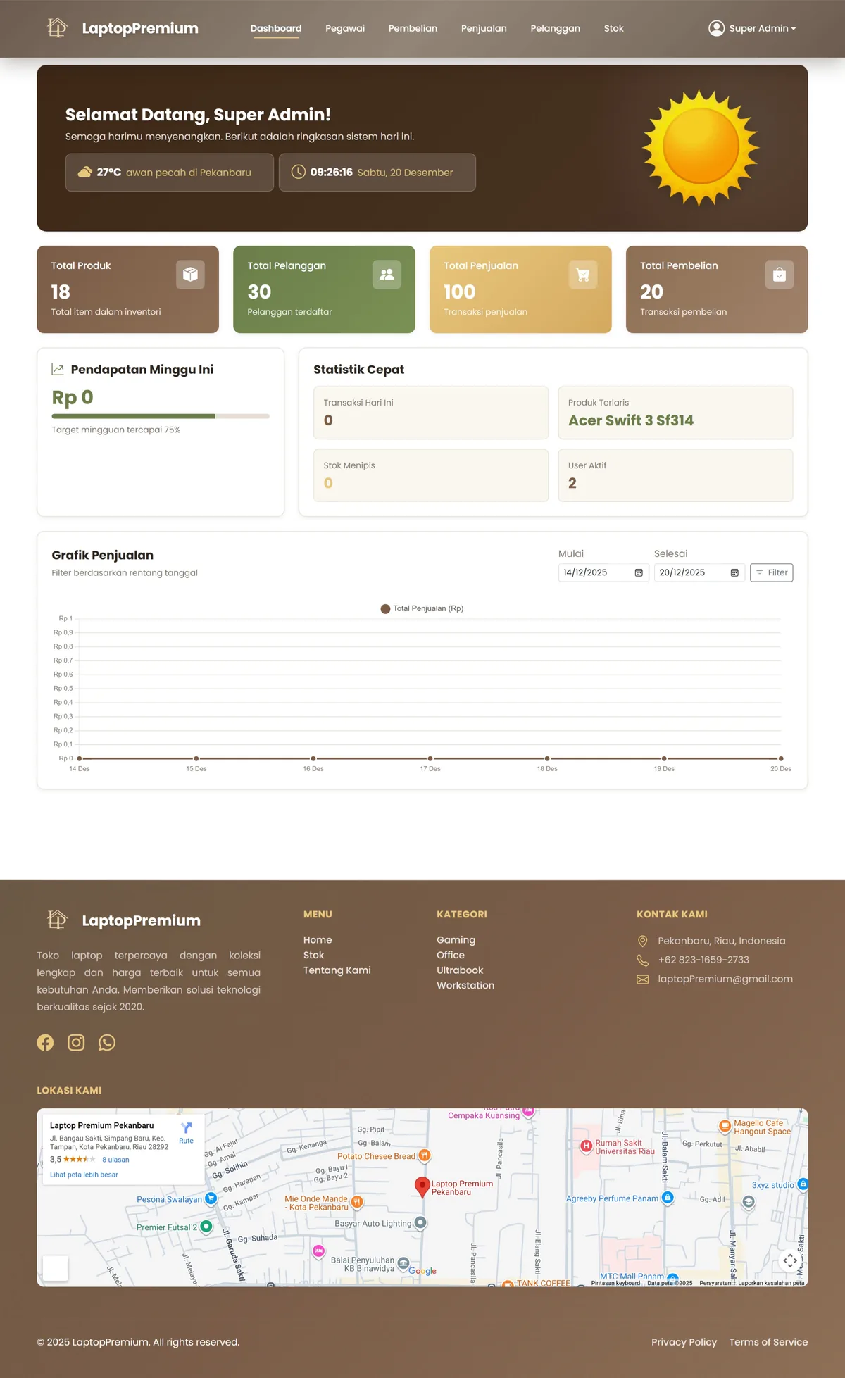 Katalog Laptop interface screenshot 1