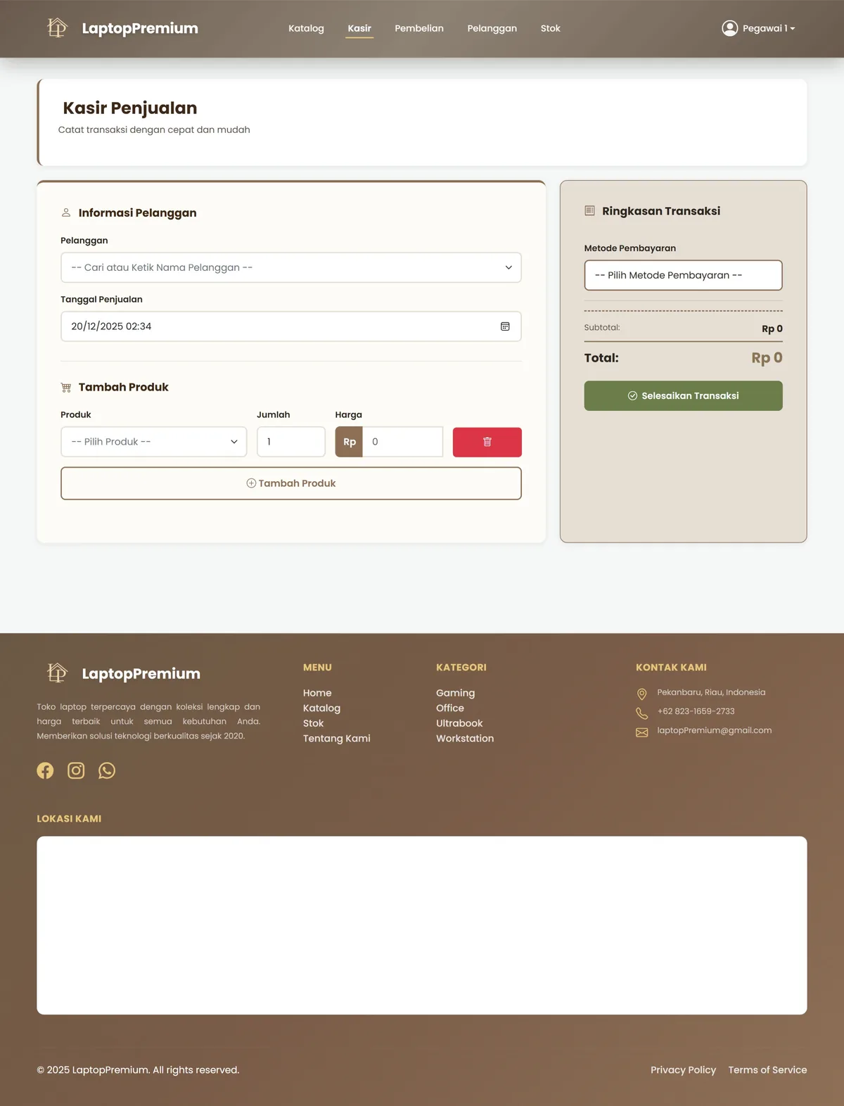 Katalog Laptop interface screenshot 3
