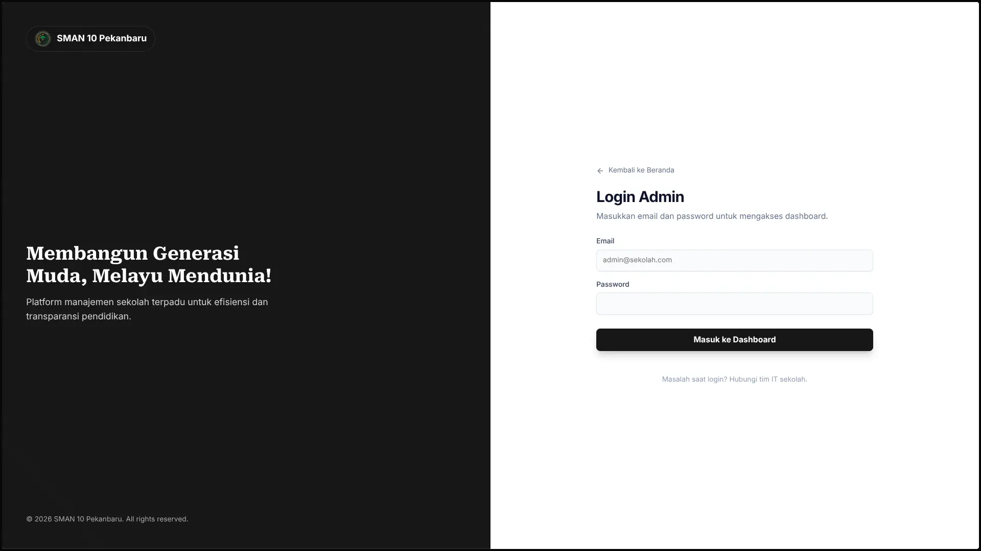 SekolahKustom interface screenshot 2