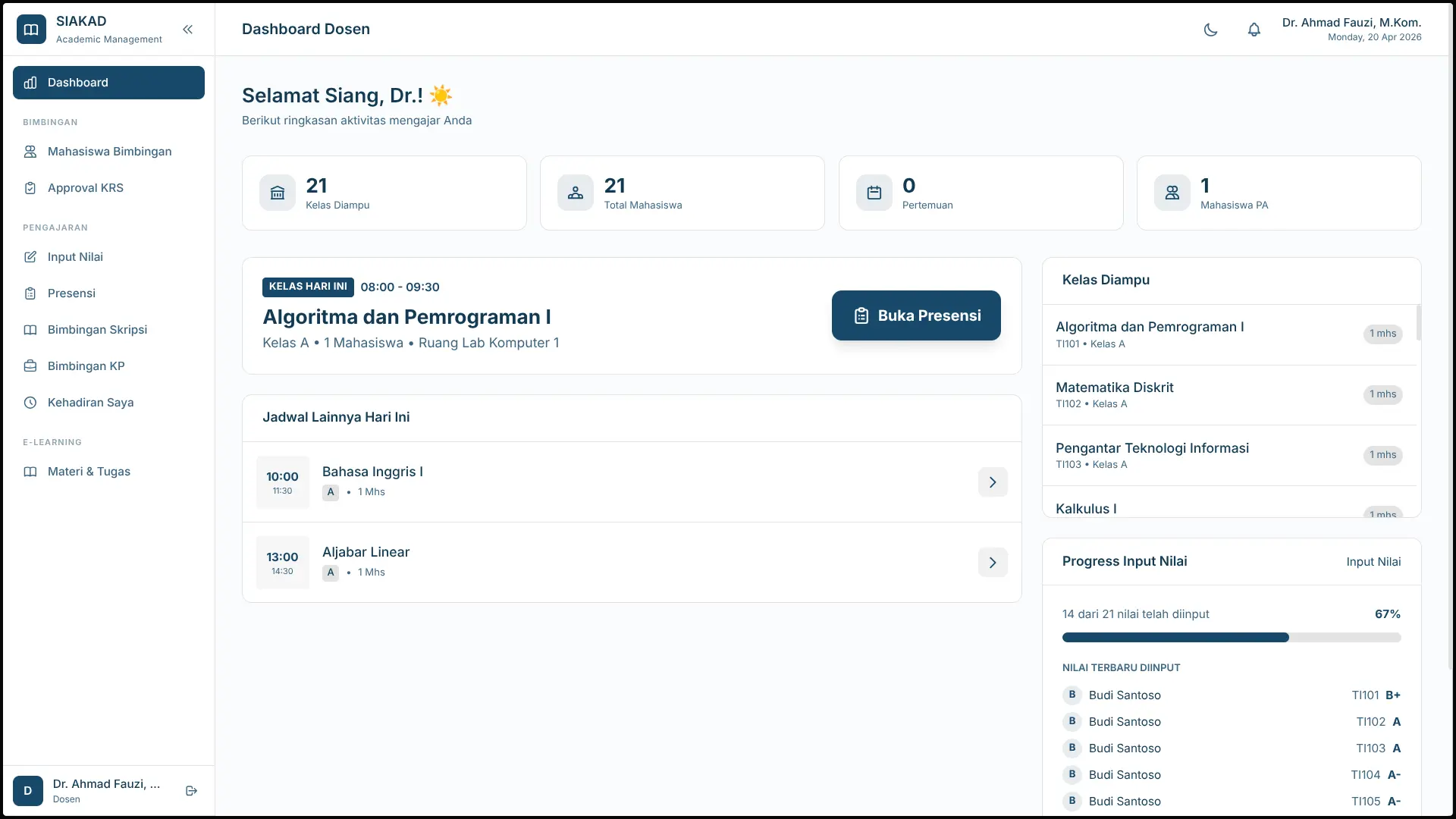 SIAKAD AI interface screenshot 3