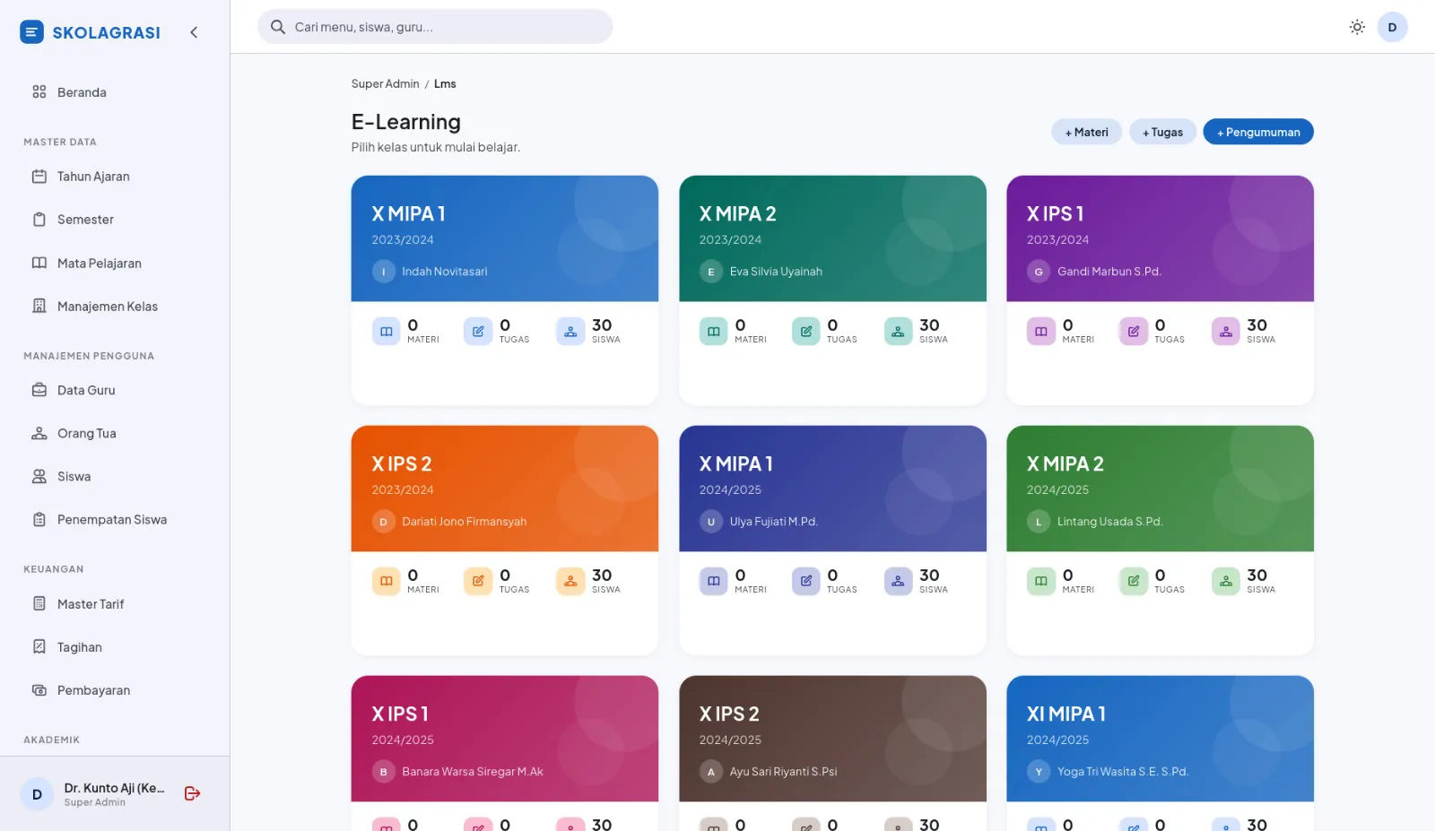 Skolagrasi interface screenshot 11