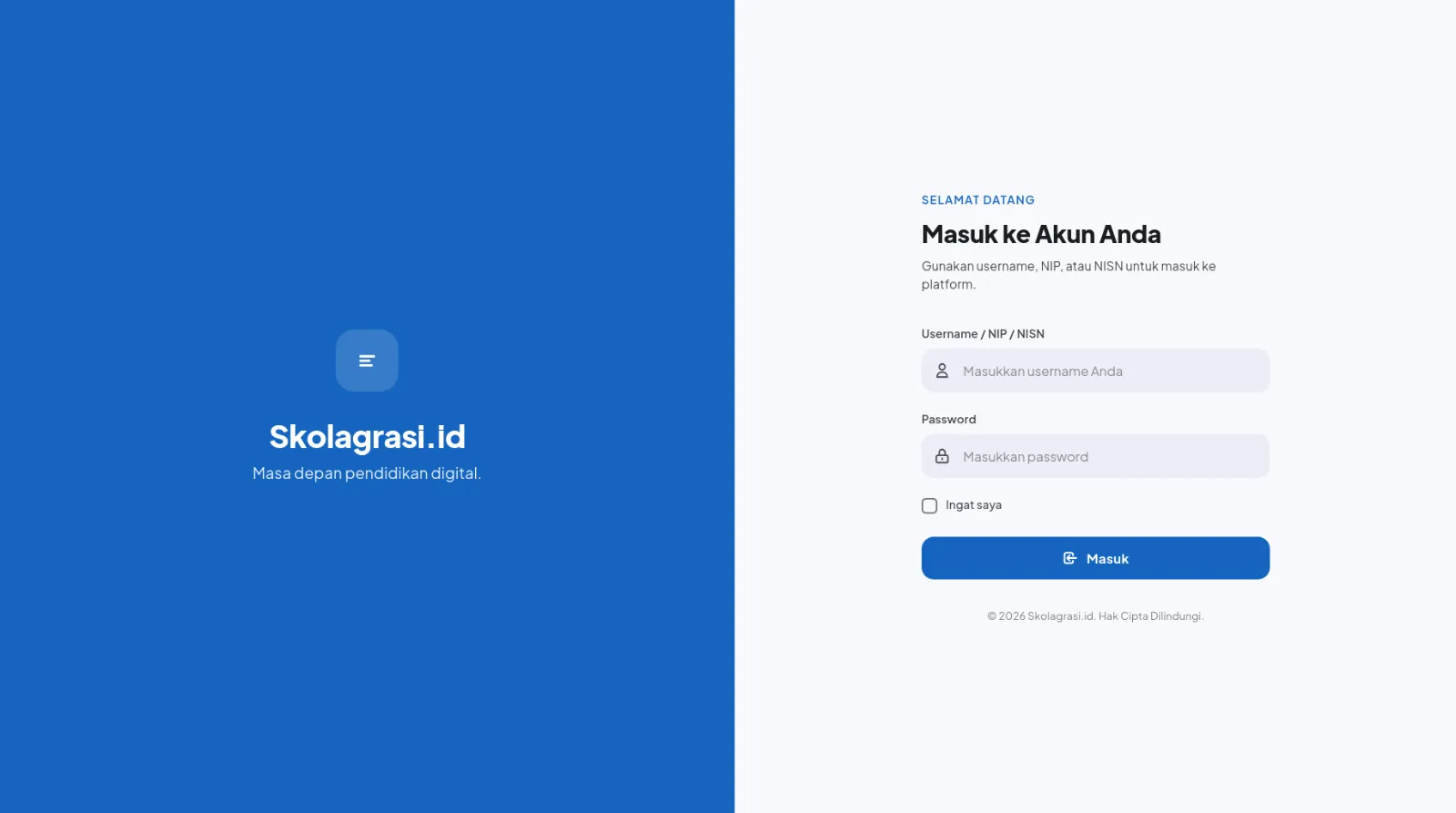 Skolagrasi interface screenshot 1