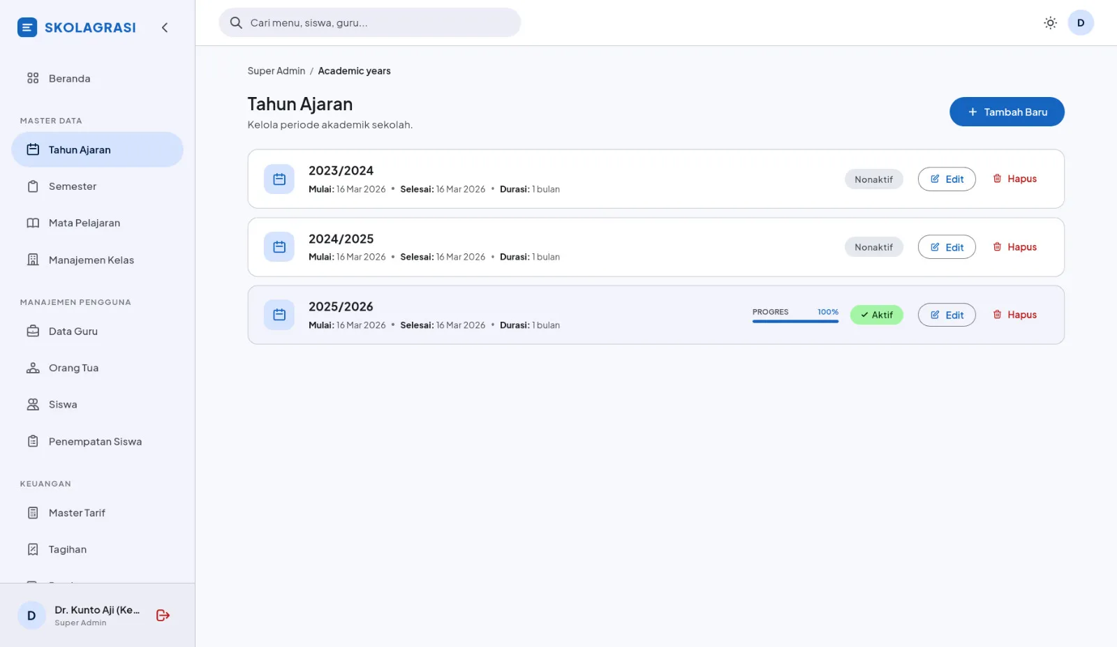 Skolagrasi interface screenshot 2