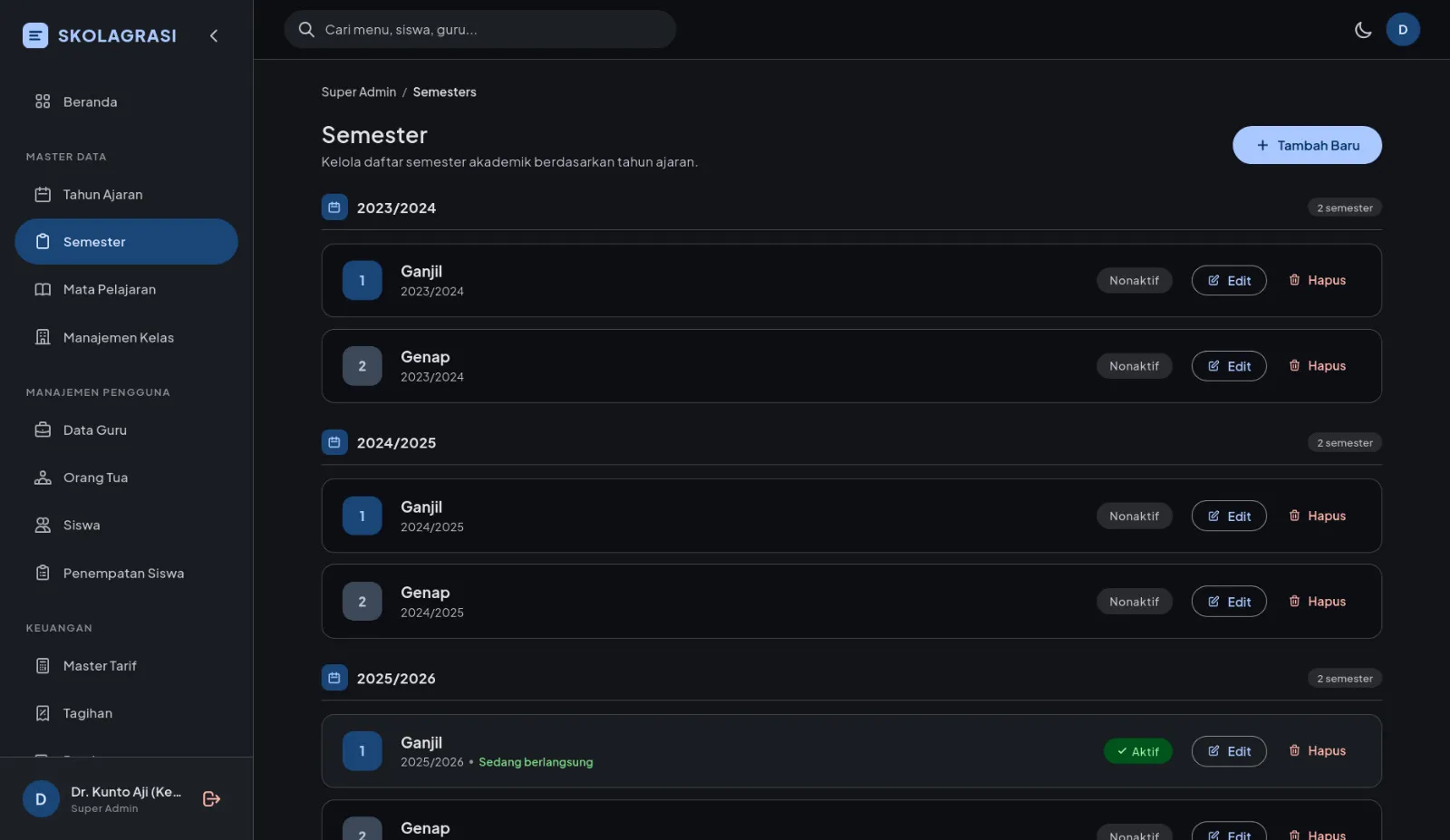Skolagrasi interface screenshot 3