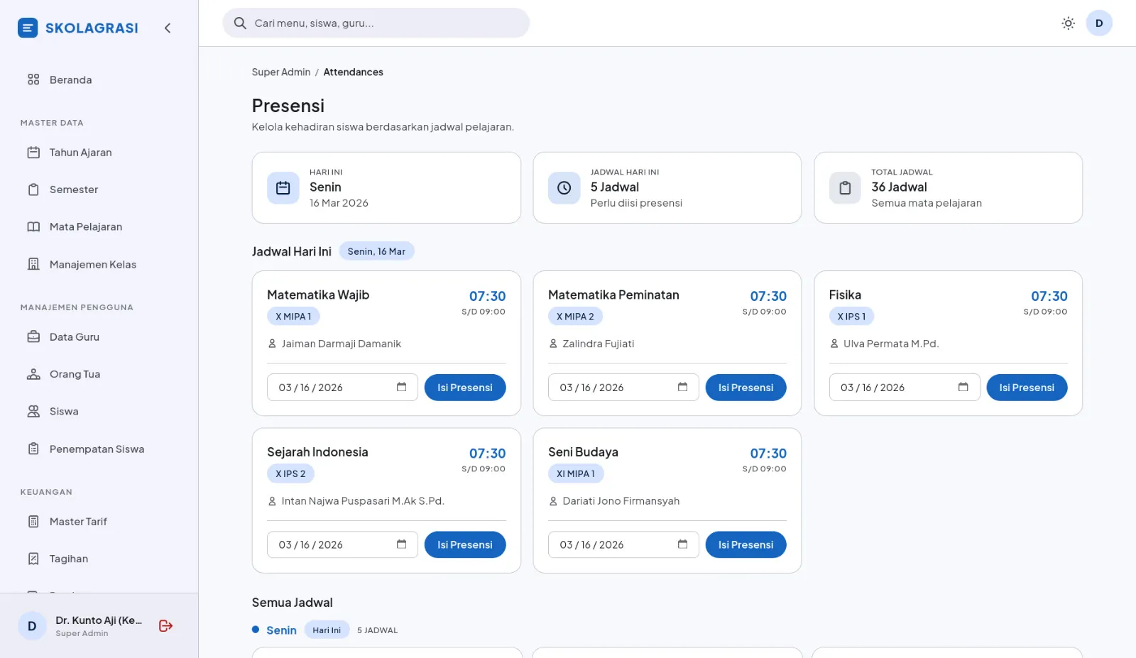Skolagrasi interface screenshot 7